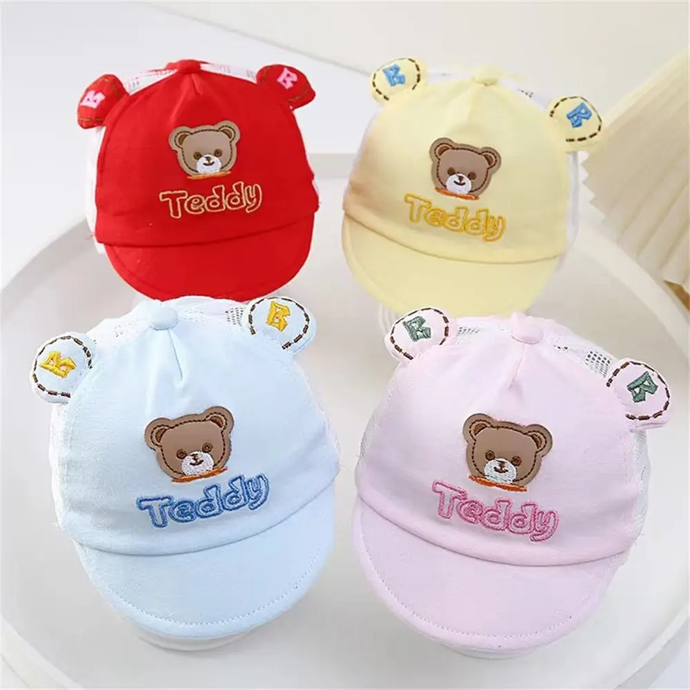 Soft Cotton Baby Baseball Cap Fashion UV Protection Thin Breathable Baby Sun Cap Cute Cartoon Sunshade Baby Hat Infant