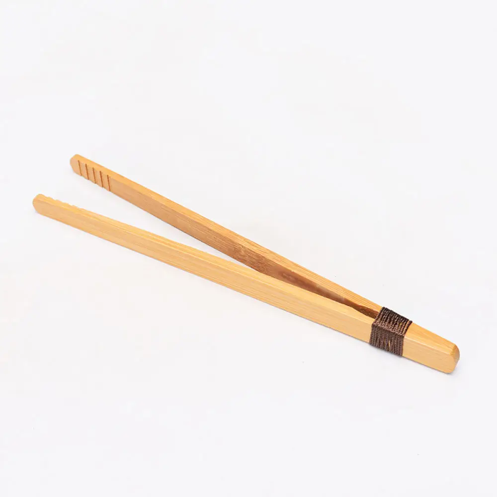Bamboo Tea Tongs Chinese Retro Kung Fu Tea Ceremony Accessories Handcrafted Wood Clip for Cups Carbonized Durable Clip