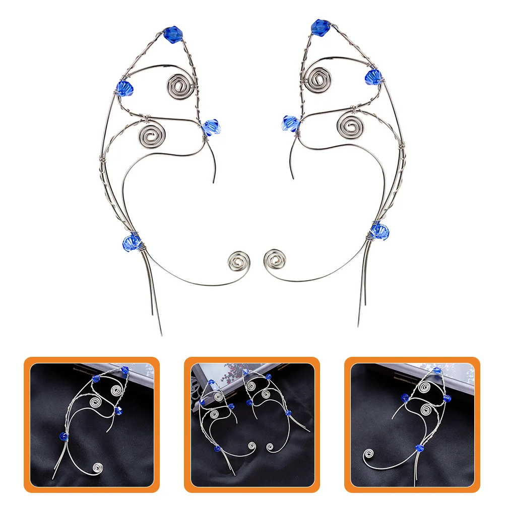 

1Pair Elf Fairy Ear Cuffs Non Piercing Earrings Creative Clip on Fashion Accessory for Halloween Christmas Wedding