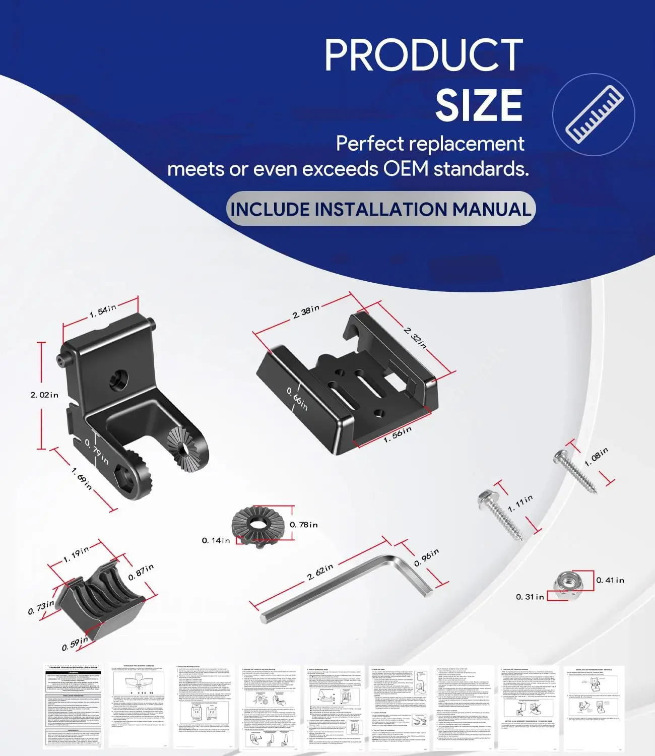 Kit de matériel de montage de transducteur, TM 7400931 X XNT successif, support de transducteur pour transducteurs de modèle XHS