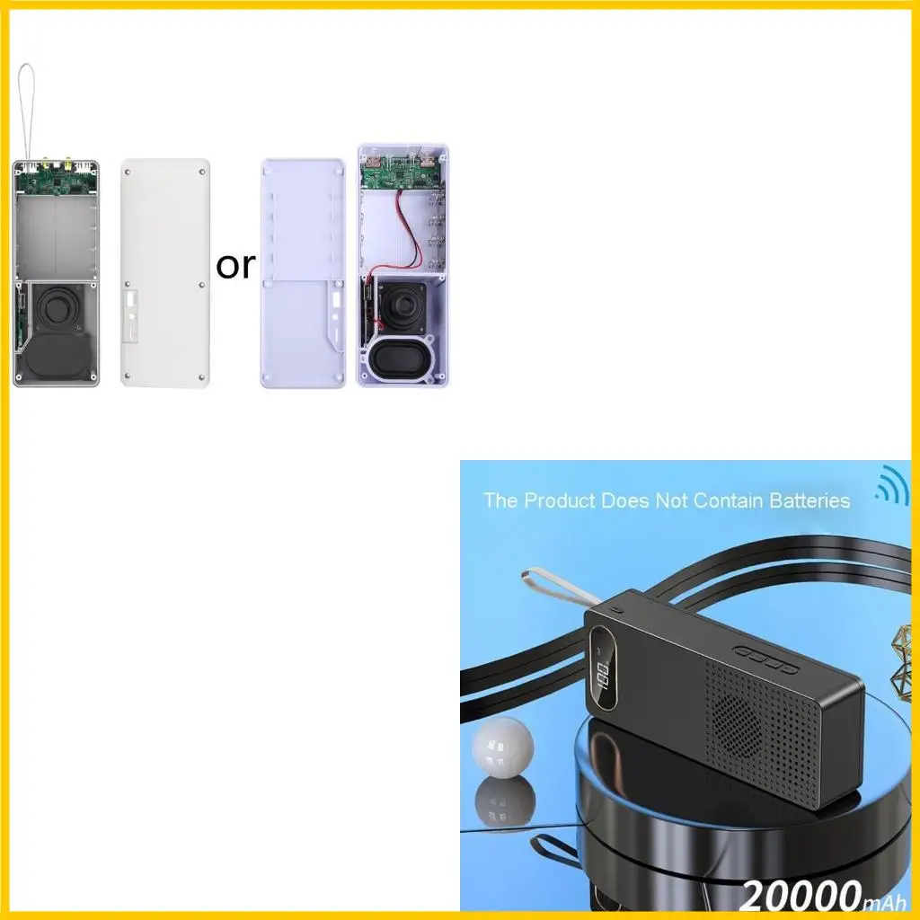 

DIY Box 8x18650 Внешние корпусы аккумулятора (батарея не включена) Портативный беспроводной динамик пластиковые