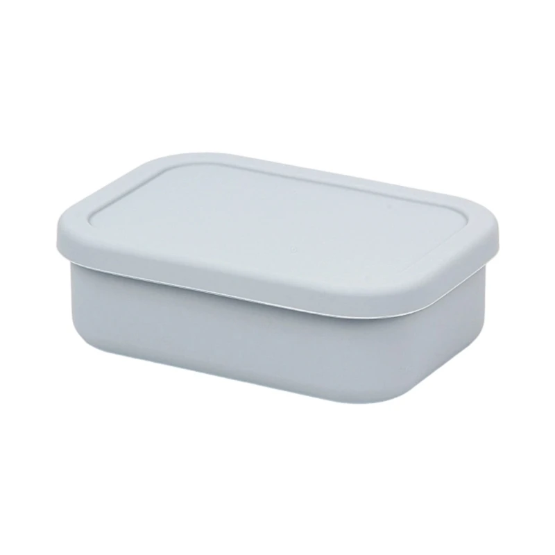 

Leak Proof Silicone Lunch Box With Secure Cover 300ml/700ml Portable Container For Office Gym School User Friendly