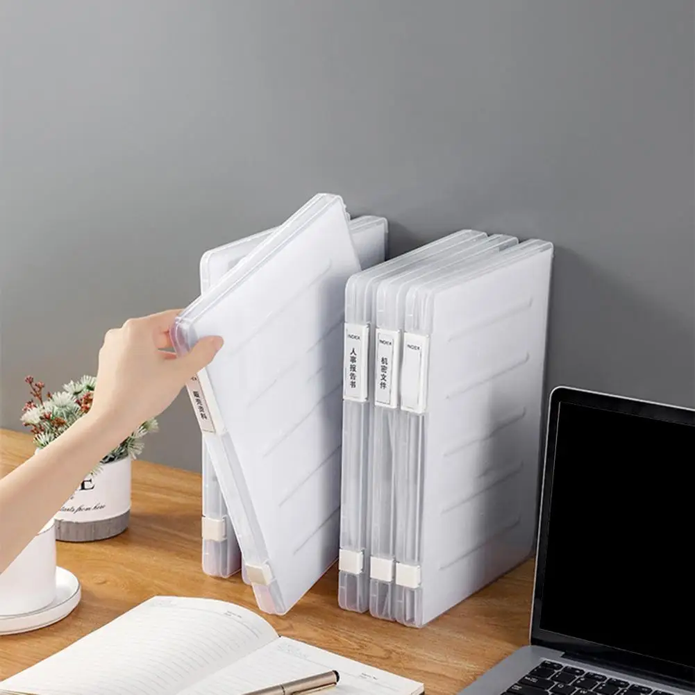 

Document Organizer Durable Strong Bearing A4 File Box Reusable File Case