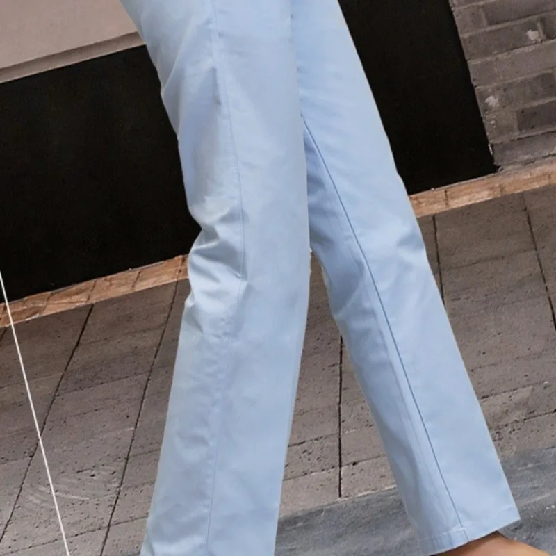 Dames voedingsbroek elastische taille scrubbroek voor verpleegkundigen Doctor M edical broek wit roze blauw