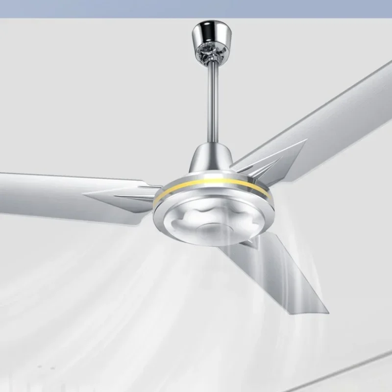 56 Inch Stainless Steel Ceiling Fan with Copper Motor Industrial Commercial Fan 5-Blade Powerful Yet Quiet for Home and Office