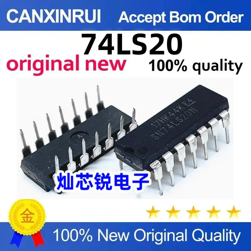 （20 pieces）In-line HD74LS20P SN74LS20N 74LS20 DIP-14 Logic Chip/Two 4 Inputs & NO