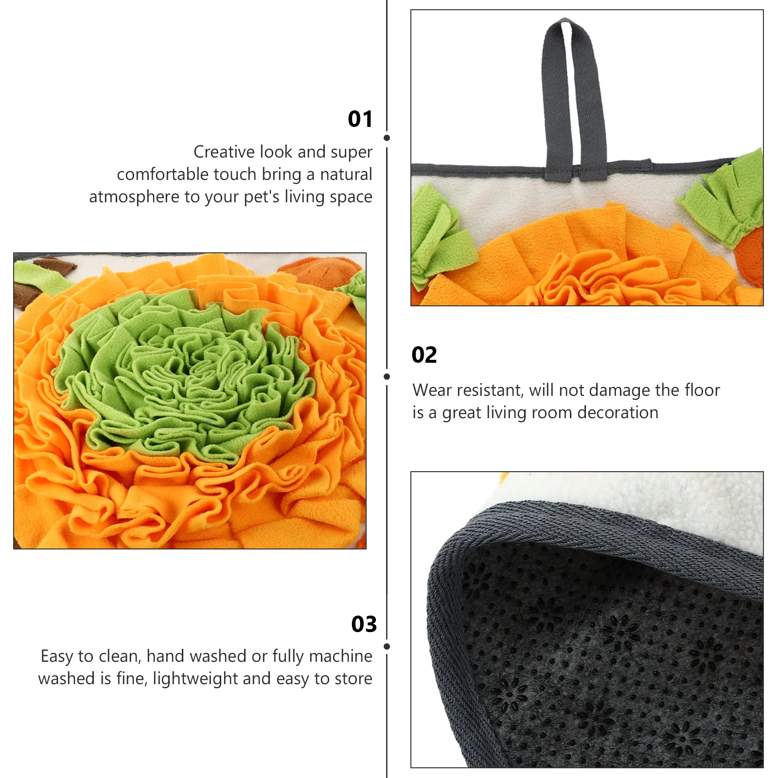 

1pc Dog Snuffle Mat Colored Multi-Purpose Polar Fleece Slow Feeding Foraging Game Training Interactive Pet Supplies