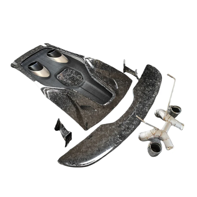 

Forged Carbon Fiber Rear Spoiler Tailgate Exhaust Body Kit to Upgrade for McLaren 540C 570S to 600LT Style Bumpers
