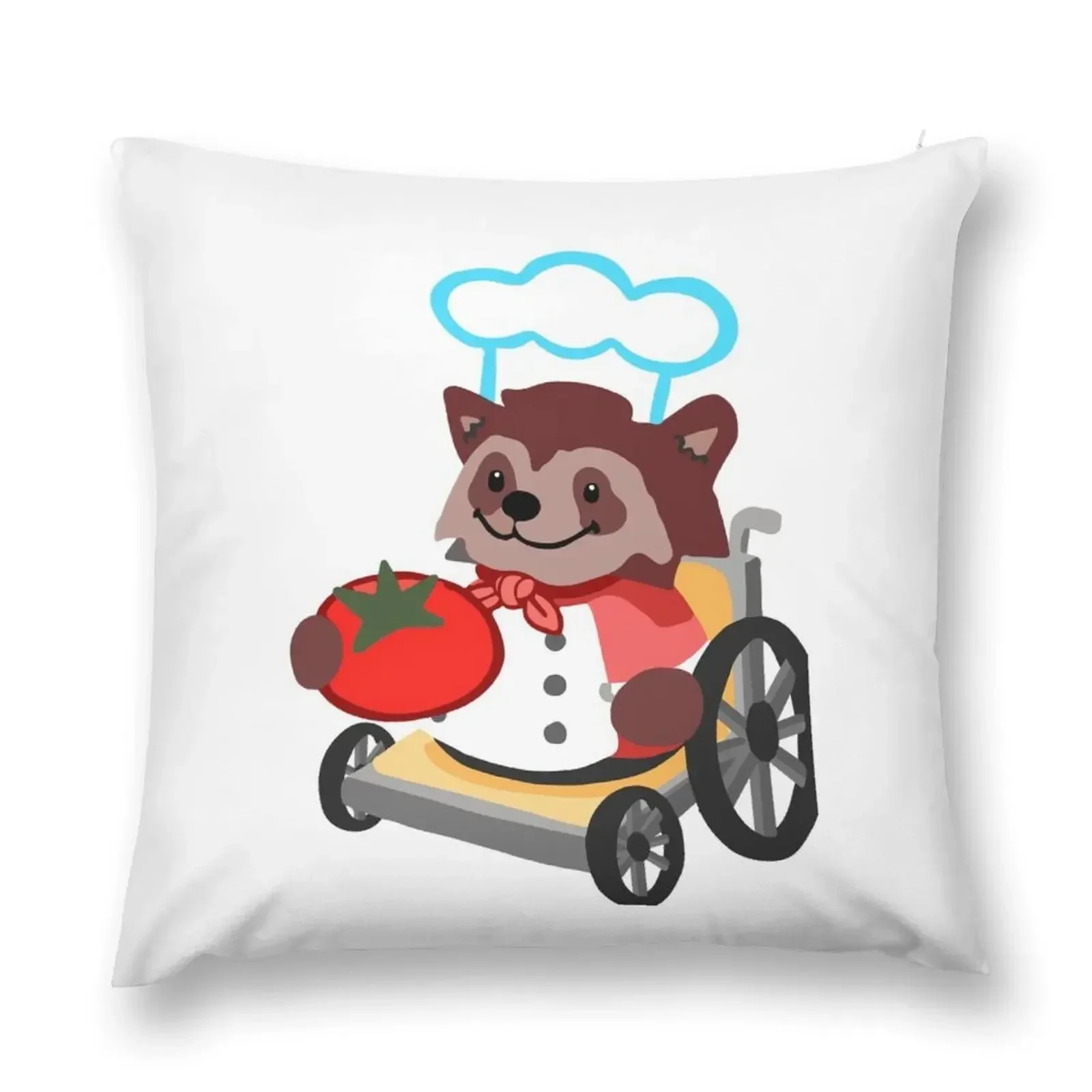 Overcooked wheelchair raccoon chef Throw Pillow Pillows Aesthetic Sofa Cushions Covers pillows decor home pillow