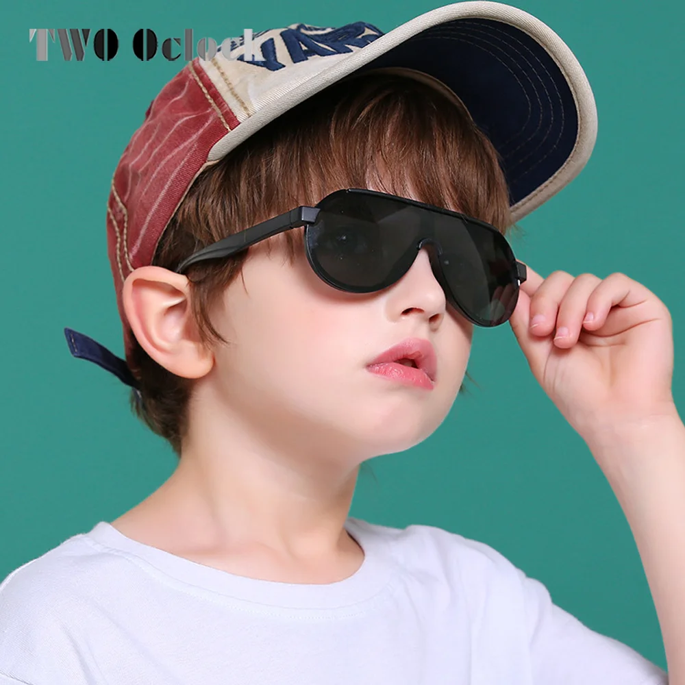 Flexible Kids Sunglasses Polarized UV Protection Sun Glasses Child Girl Boys Fashion 2025 Outdoor One-piece Oval Sunshades