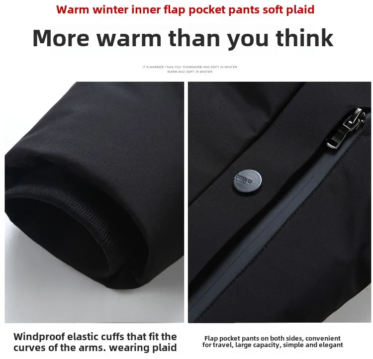 Men's Down Coats And Parkas Warm Winter Down Jacket Hooded High Quality Puffer Jacket Man Snow Peak Windproof Luxury Padding