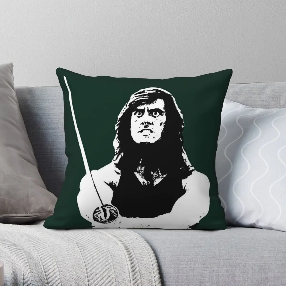 

The Samurai Cop Square Pillowcase Polyester Linen Velvet Printed Zip Decorative Home Cushion Cover 45x45