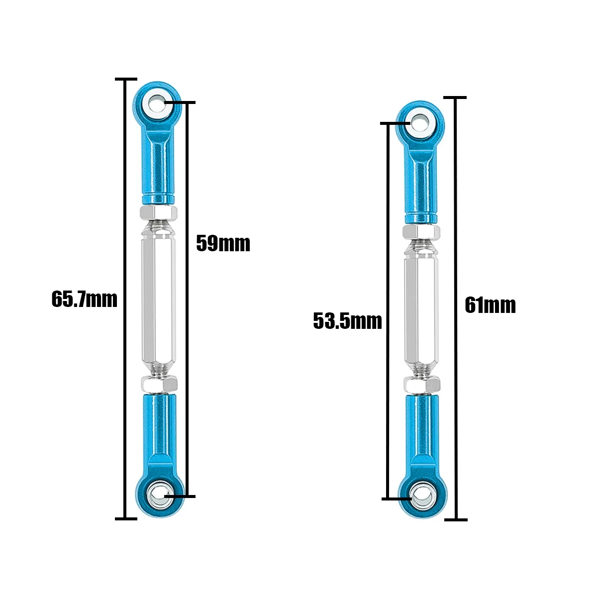 8PCS Metal Pull Rod Steering Servo Link Linkages Arm Tie Rod Ends for WPL B14 C14 C24 C-14K C-24K MN-90 MN-45 MN-99 1/16 RC Car