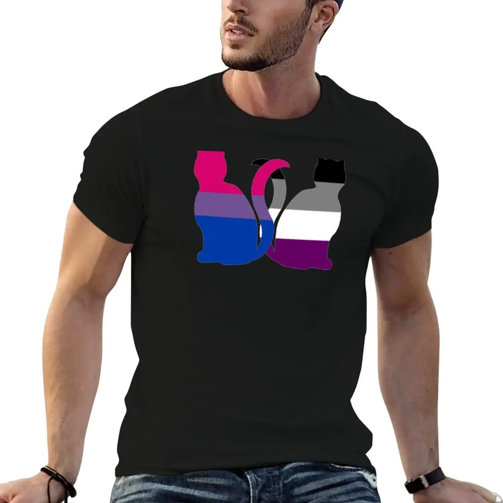 

Bi Ace Pride Cats T-Shirt for a boy sweat mens designer t shirt