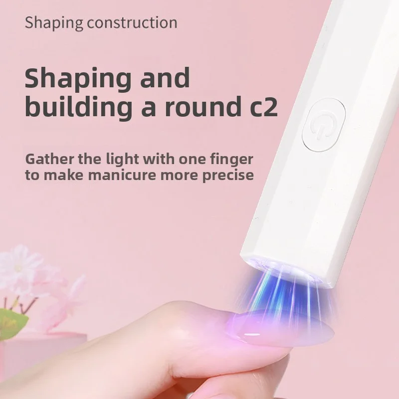 مصباح أظافر صغير محمول باليد مناسب لجميع طلاء الأظافر الجل، مجفف أظافر USB سريع الجفاف، مصباح أظافر Led بالأشعة فوق البنفسجية، قلم مصباح يدوي صغير #2