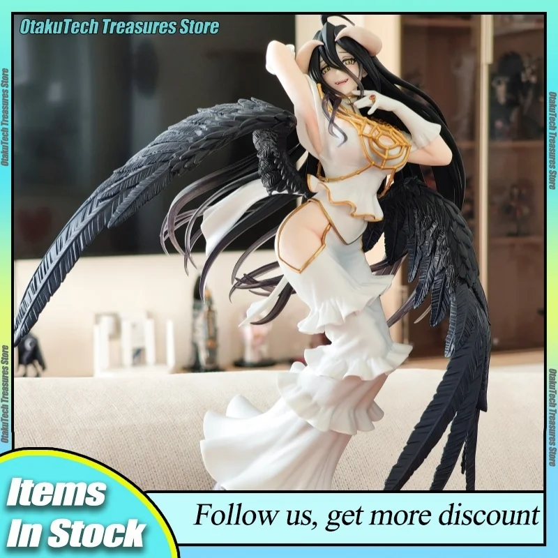 

В наличии: Коллекционная фигурка Taito Overlord Albedo White Devil, 29 см, ПВХ, с черными крыльями, аниме-модель, статуэтка для рабочего стола, подарок