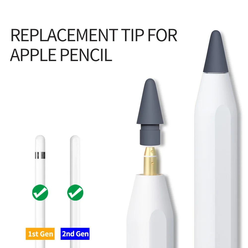 Peilinc-Punta de lápiz para Apple, punta de lápiz de alta sensibilidad, punta de repuesto, punta 3 en 1, 7 colores para Ipad Stylus Nib