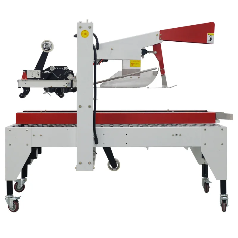 Folding cover sealing packing machine, express surface sheet labeling sealing packaging line