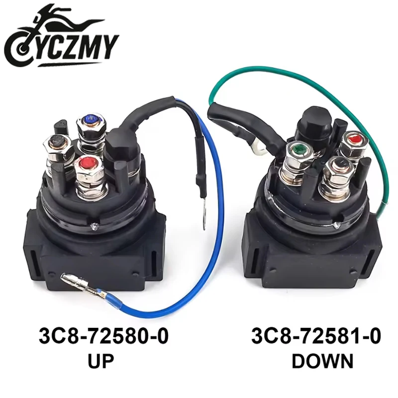 

3C8-72581 3C8-72580 Solenoid Relay Switch Assy UP&DOWN PTT for Tohatsu Nissan Mercury Quicksilver Outboard 2/4-stroke