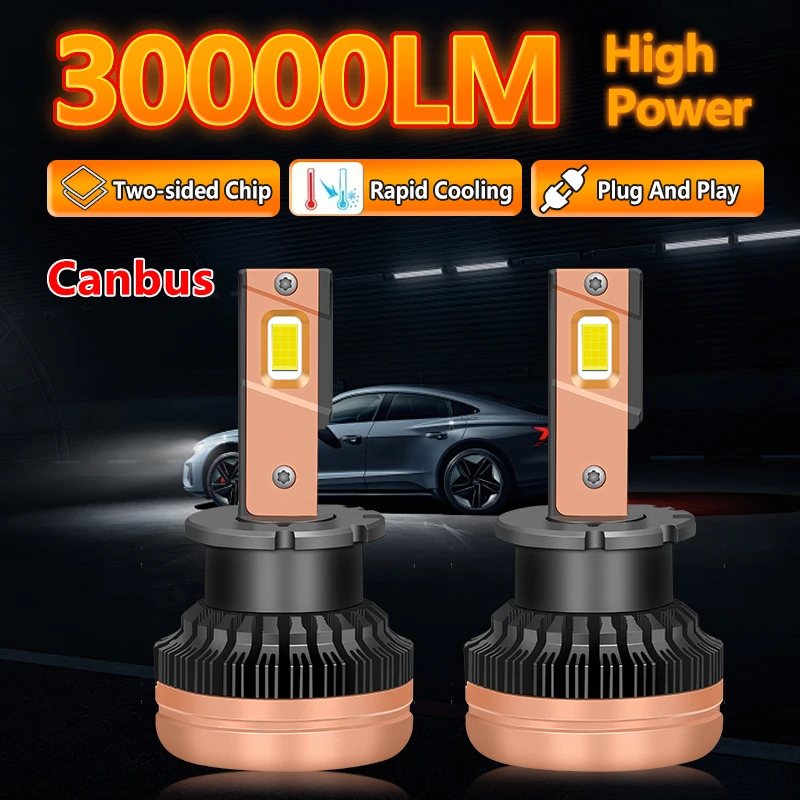

2x D1S D3S Led Headlight CANBUS Bulbs 30000LM 90W CSP D4S D5S D2S D8S Led Super Bright D1R D4R D2R D3R 6000K D Series Car Bulbs