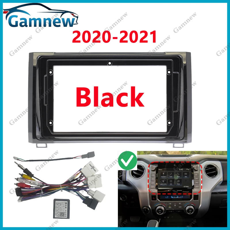 9 Inch Car Fascia Frame Canbus Box Adapter For Android Radio Dash Fitting Panel Kit Toyota Tundra 2014-2021