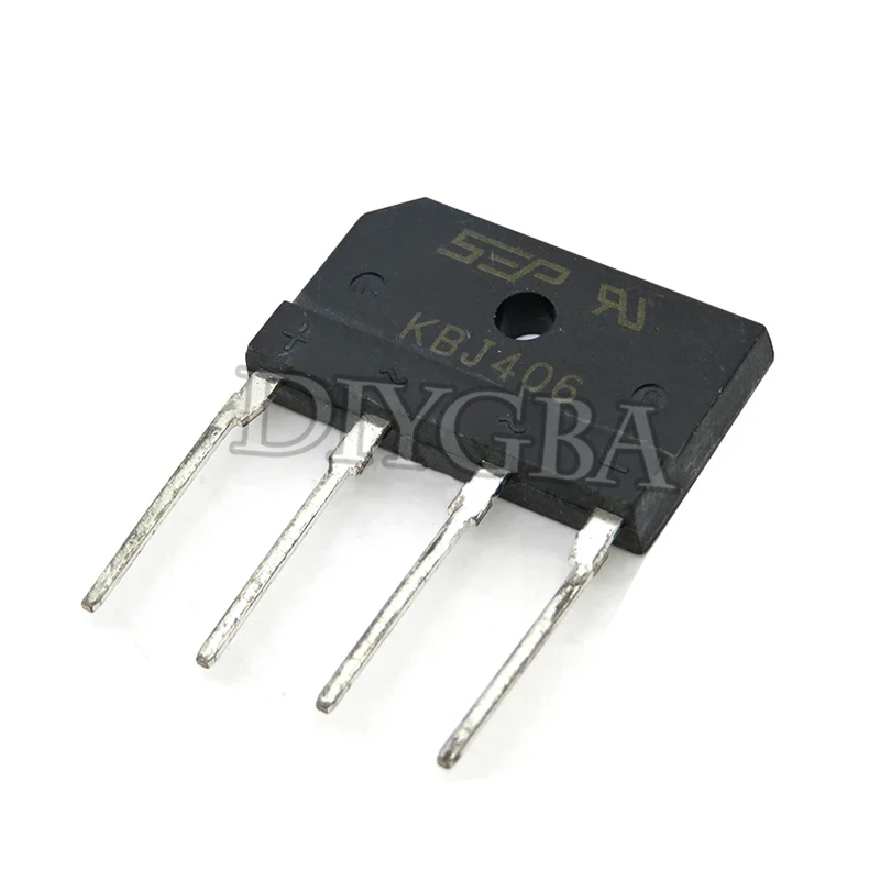 5PCS KBJ406 KBJ406G 4A 600V ZIP Diode Bridge Rectifier New