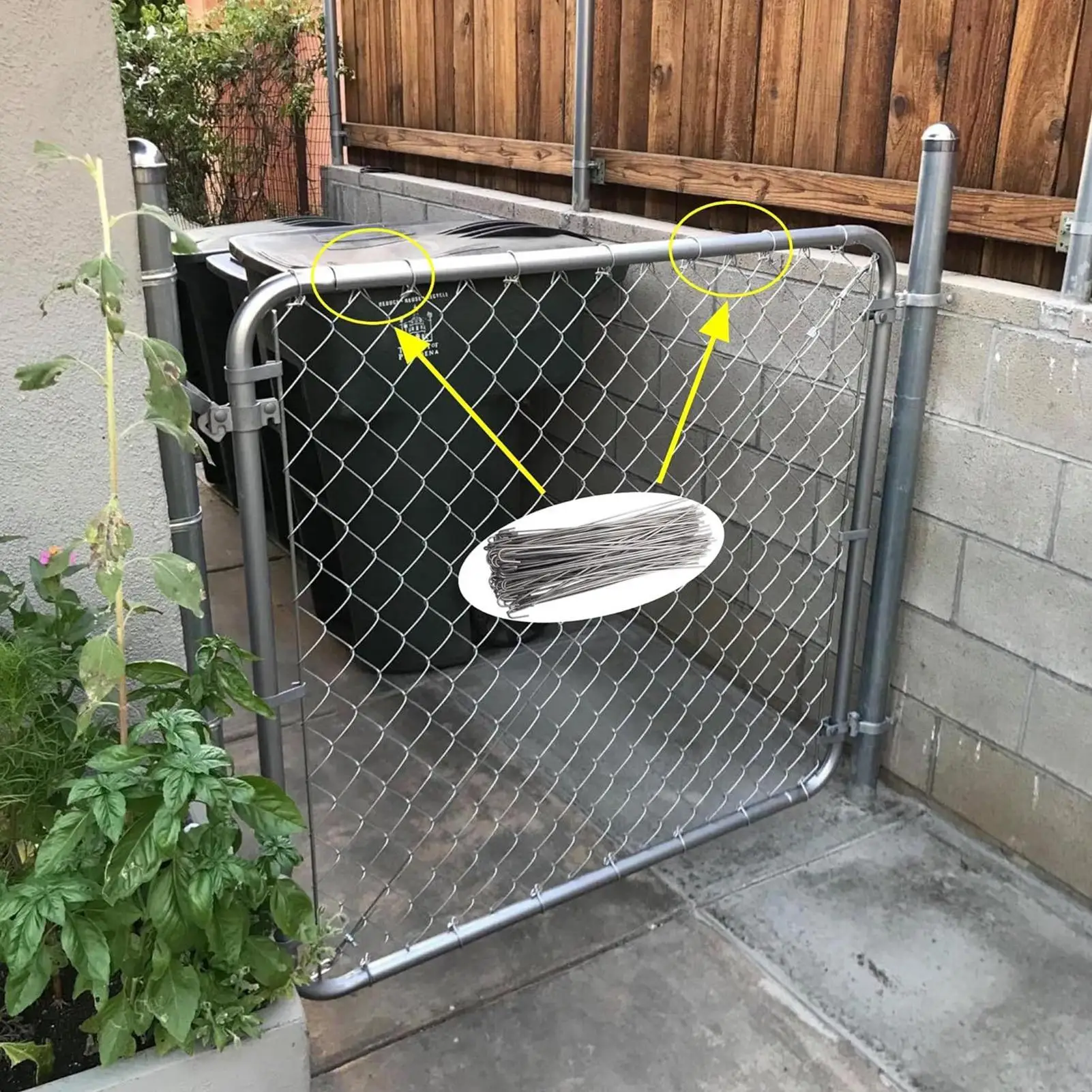 

Fence Ties 100 Pieces Wire Hook Ties Aluminum Multipurpose Strap for Commercial Residential Outdoor Garden Playground Yard Lawn