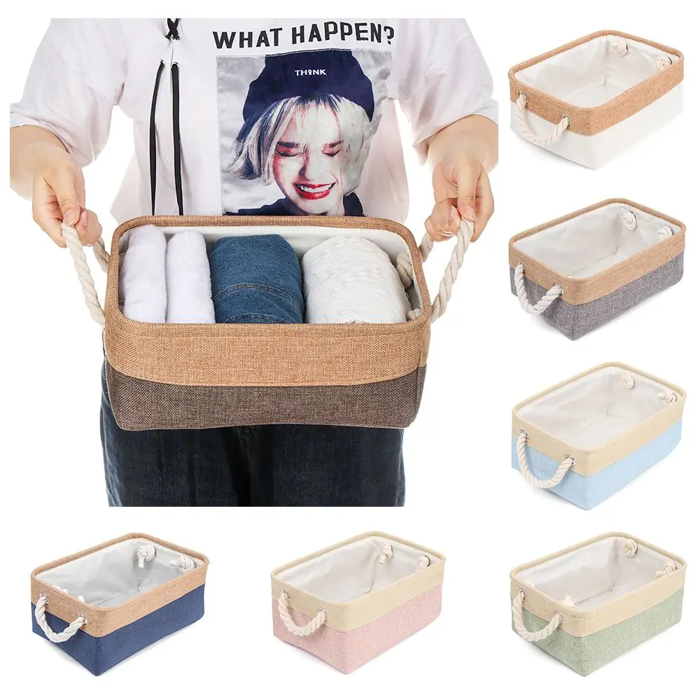 Home Supplies Sundries Sorting Basket Folding Linen Organizer Box Underwear Socks Baby Toys Storage Basket