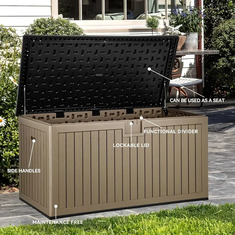 YITAHOME XXL 230 Gallon Large Deck Box,Outdoor Storage for Patio Furniture Cushions,Garden Tools