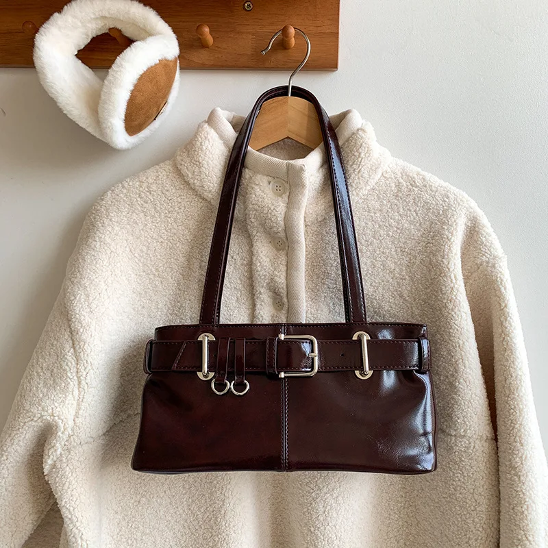 

Fashion Trendy Office Lady Elegant Shoulder Bags Sweet Y2k Aesthetic Chic Women's Handbags All Match Vintage Fairy Underarm Bag