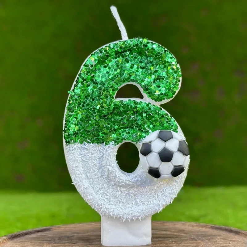 DIY Creative Football Numbers Birthday Candles Table Center Gifts Children Candle Decor Items Aesthetic Cake Candles Decoration