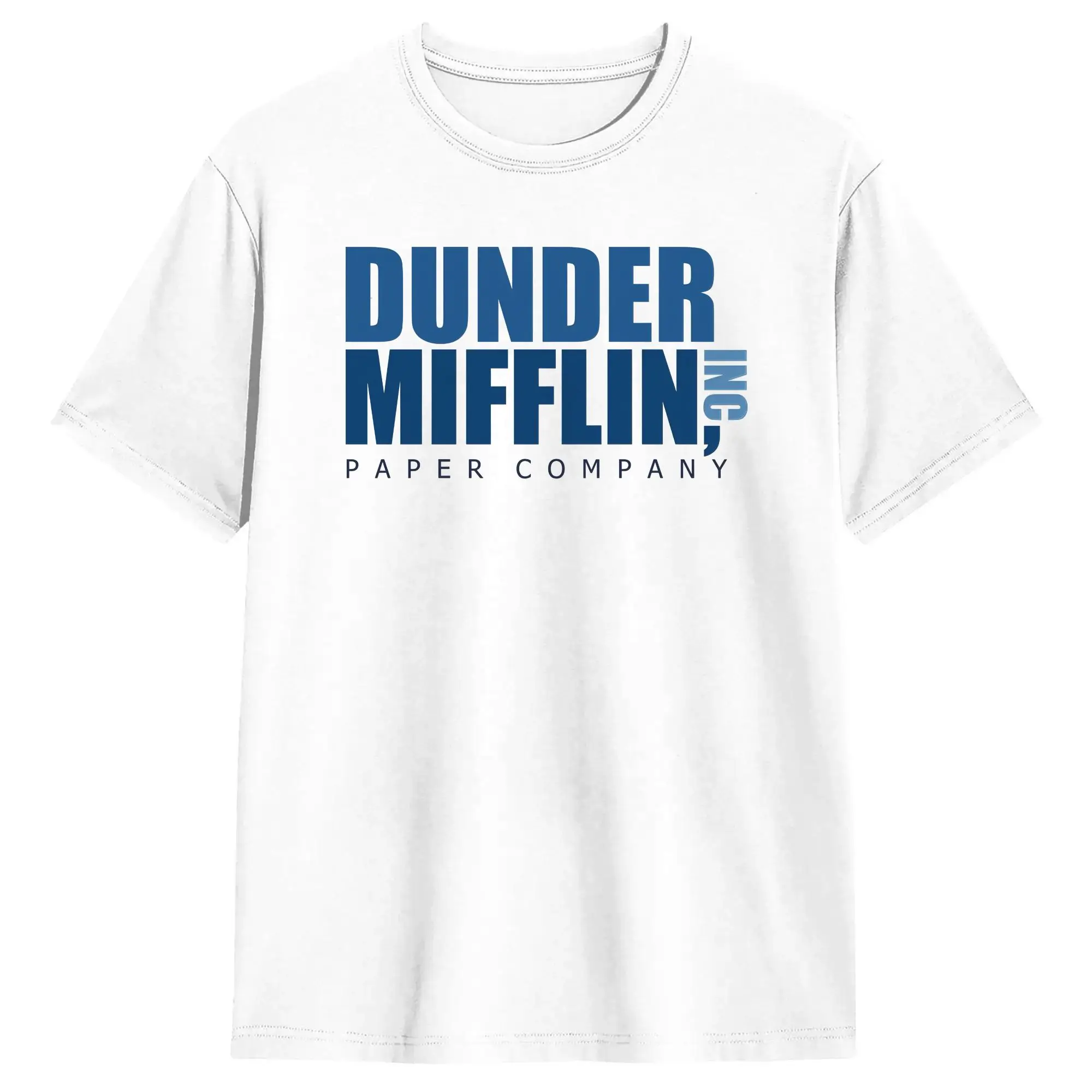 Dunder Mifflin Logo T Shirt  Fashion T Shirts Short Sleeve Vintage Tops Summer Pure Cotton Plus Size 5XL Tees