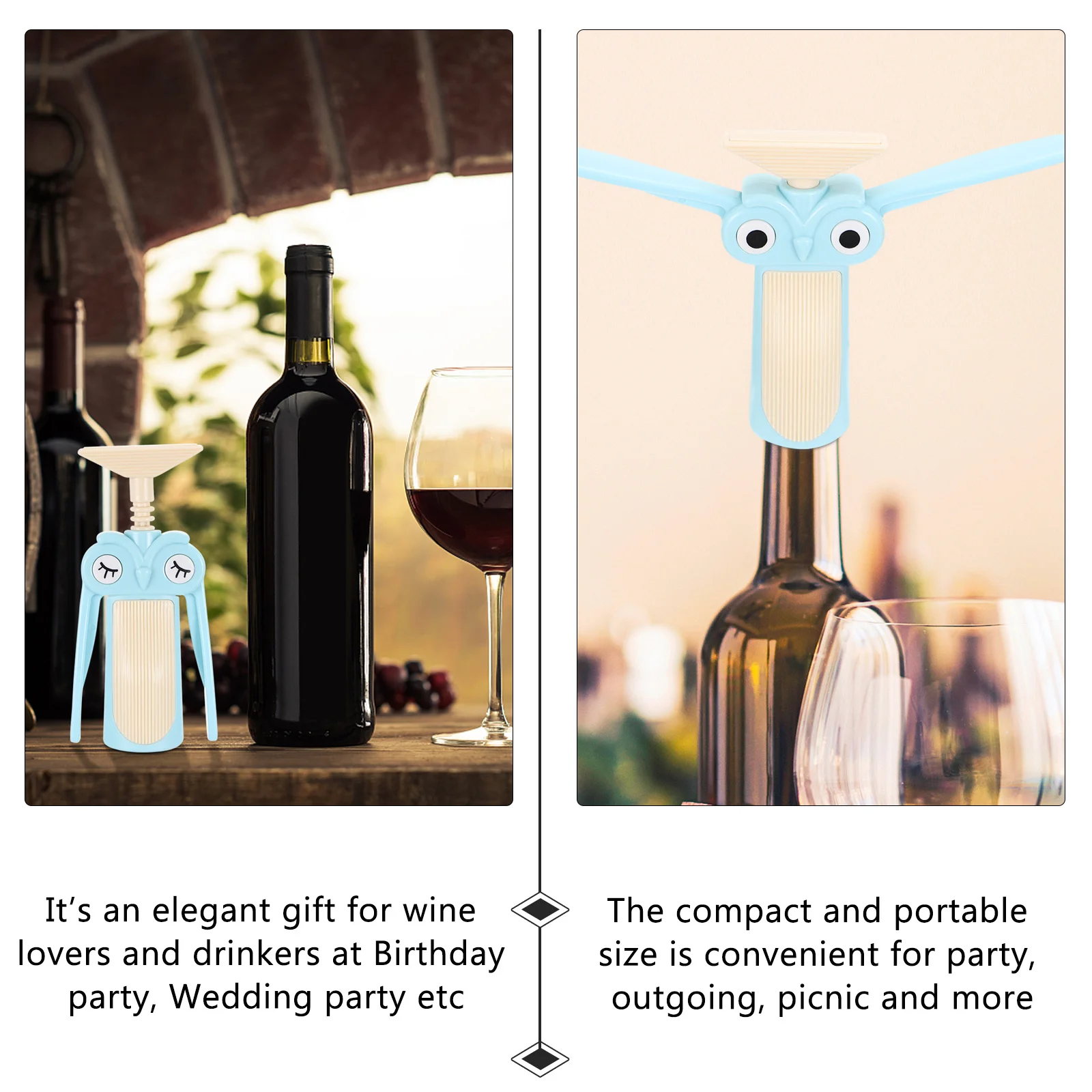 

Wine Bottle Opener Manual Opener Lid Remover Can Travel Cork Gift Souvenirs Keychain Elegant Fine Workmanship