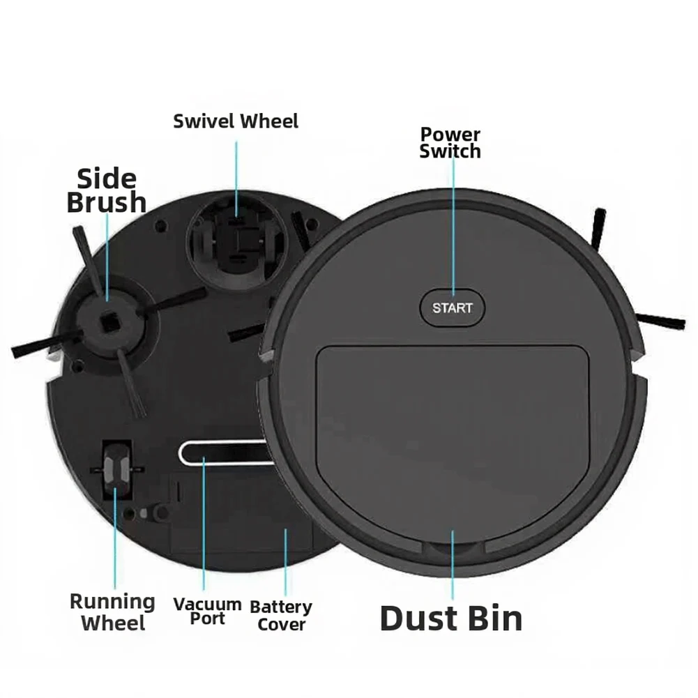Robotic Vacuum Cleaner with Enhanced Edge Cleaning Auto Turn Adjustment and Effective Pet Hair and Dust Removal
