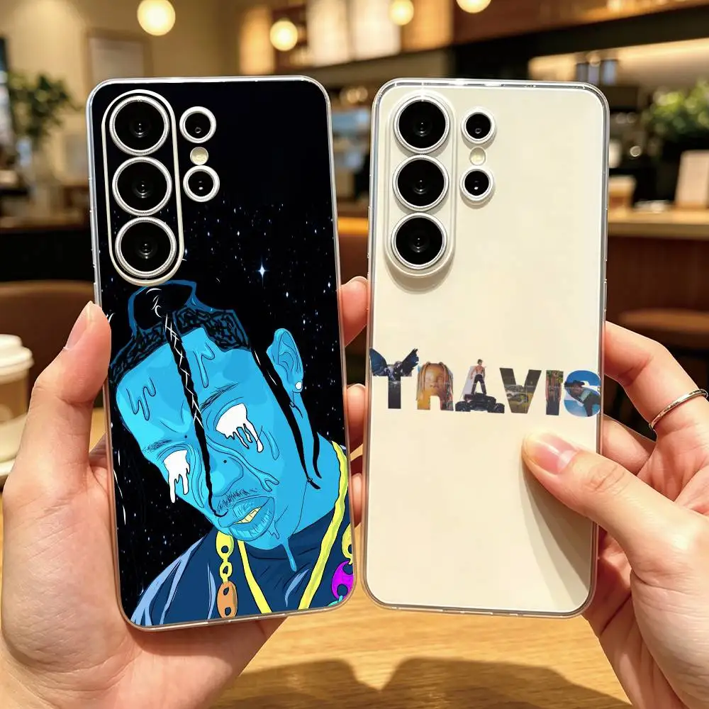 S-Singer Travis Scott  Phone Case For Samsung S25,S24,S21,S22,S23,S30,Ultra,S20,Plus,Fe Transparent Cover Gift