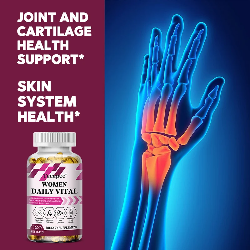 Multivitamin & Multimineral, Women's Daily Vitality Fitness, Supports Overall Health, Antioxidant & Joint Health, 120 Tablets