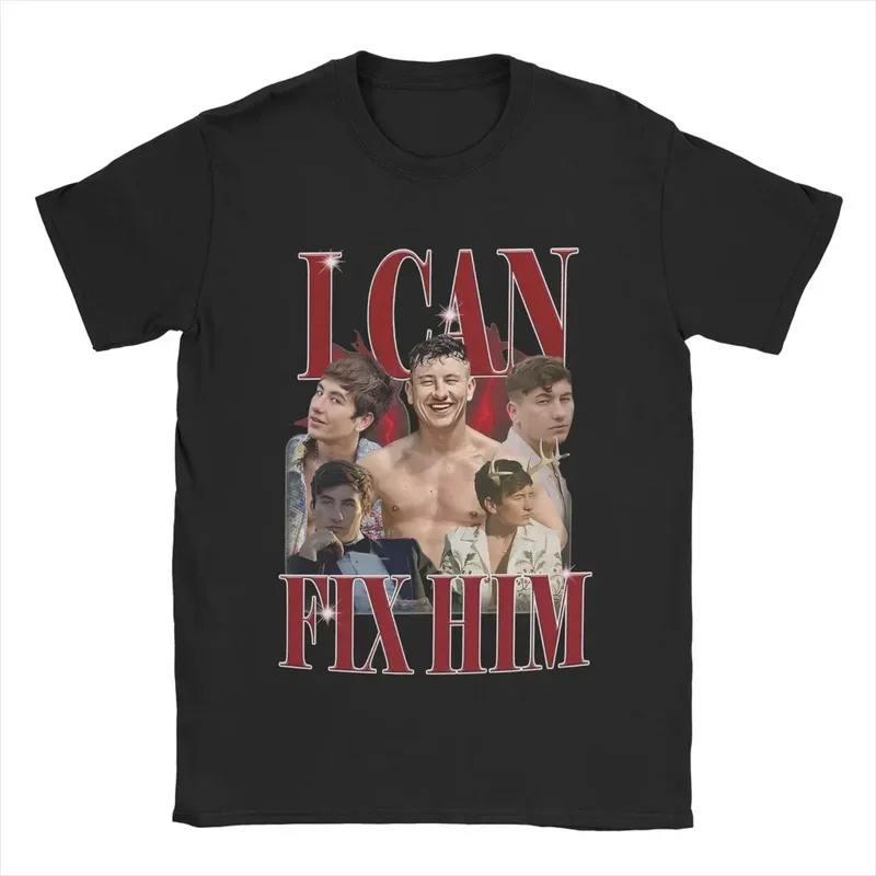 

Barry Keoghan I Can Fix Him T Shirt Men's 100% Cotton Novelty T-Shirts Crewneck Tees Short Sleeve Clothing Gift Idea