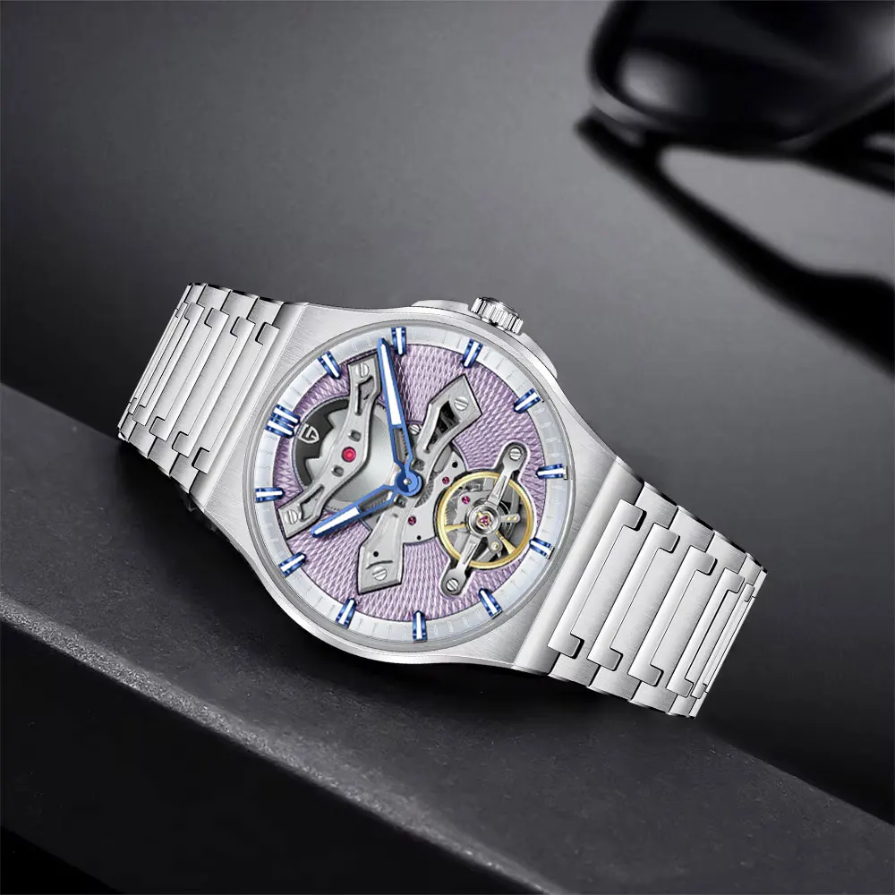 PAGANI DESIGN 42mm Mens Watch Top Brand Tourbillon Mechanical Watch Sapphire Glass 100M Waterproof Automatic Wristwatch Men Gift