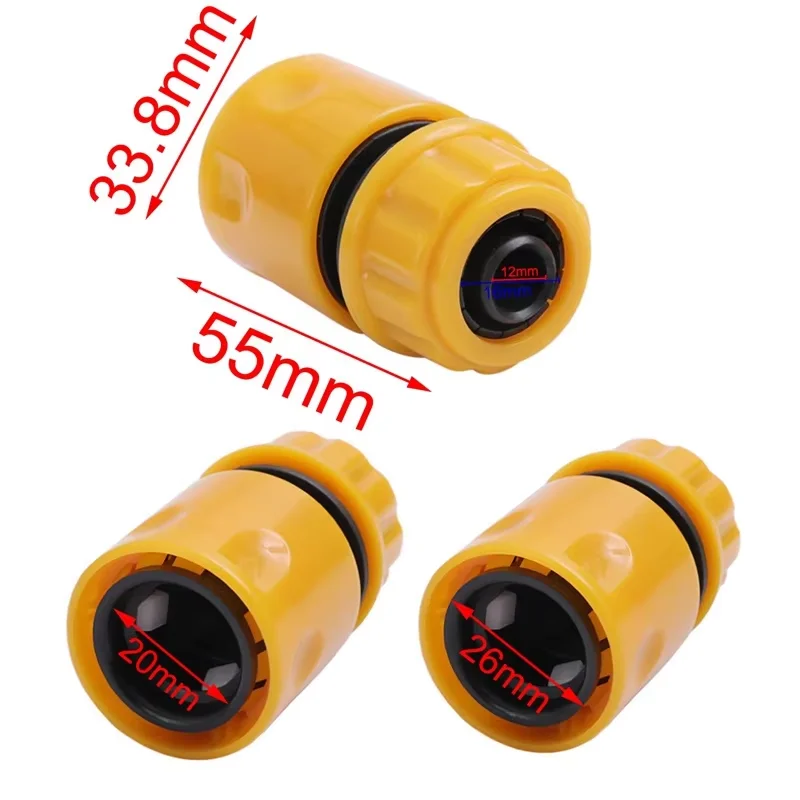 Garden Quick Hose Connector 1/2&3/4  End Double Male Hose Coupling Joint Adapter Extender Set For Garden Watering Accessories