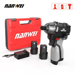 NANWEI  brushless lithium-ion impact screwdriver home electric screwdriver electric drill rechargeable screwdriver