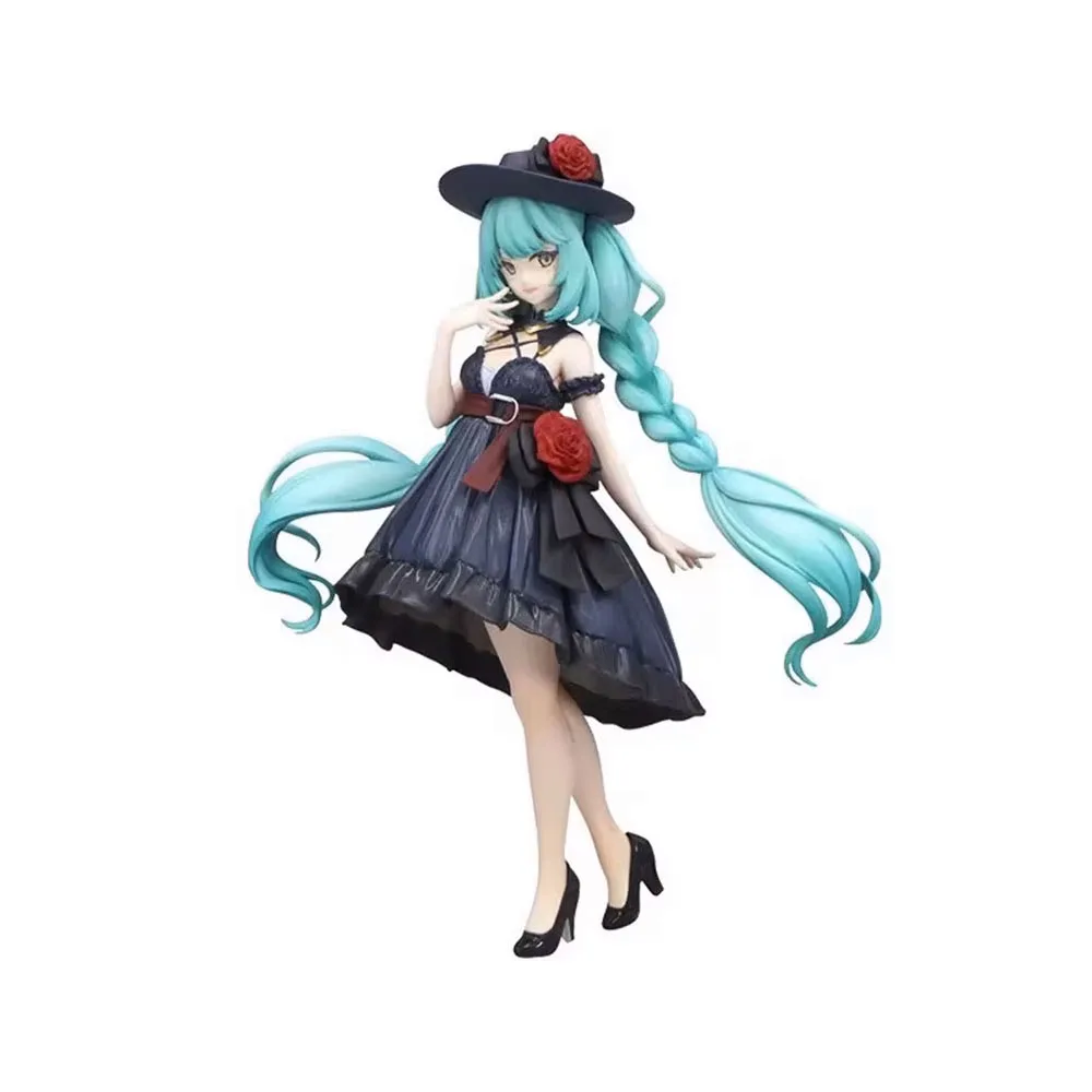 20cm hatsune miku figura anime bonito vestido cerimonial estilo gótico modelo de animação brinquedo presente coleção decoração ornamentos