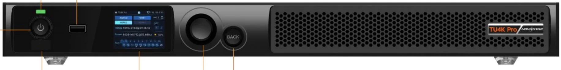 노바스타 TU4KPro 260만 화소 32GB 노바 클라우드 지능형 플레이어 LED 재생 제어 프로세서