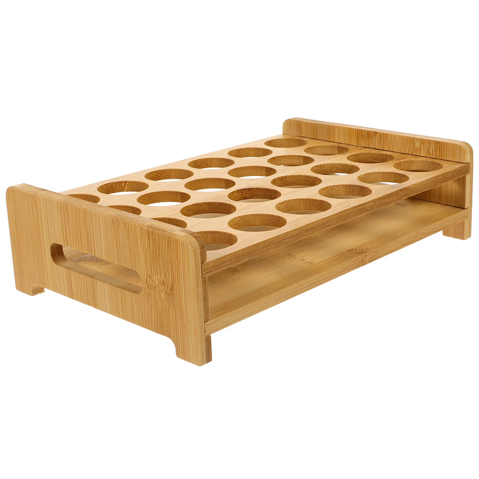 

Glass Display Stand Holder Cups Party Whiskey Glasses Beverage Dispenser Wooden