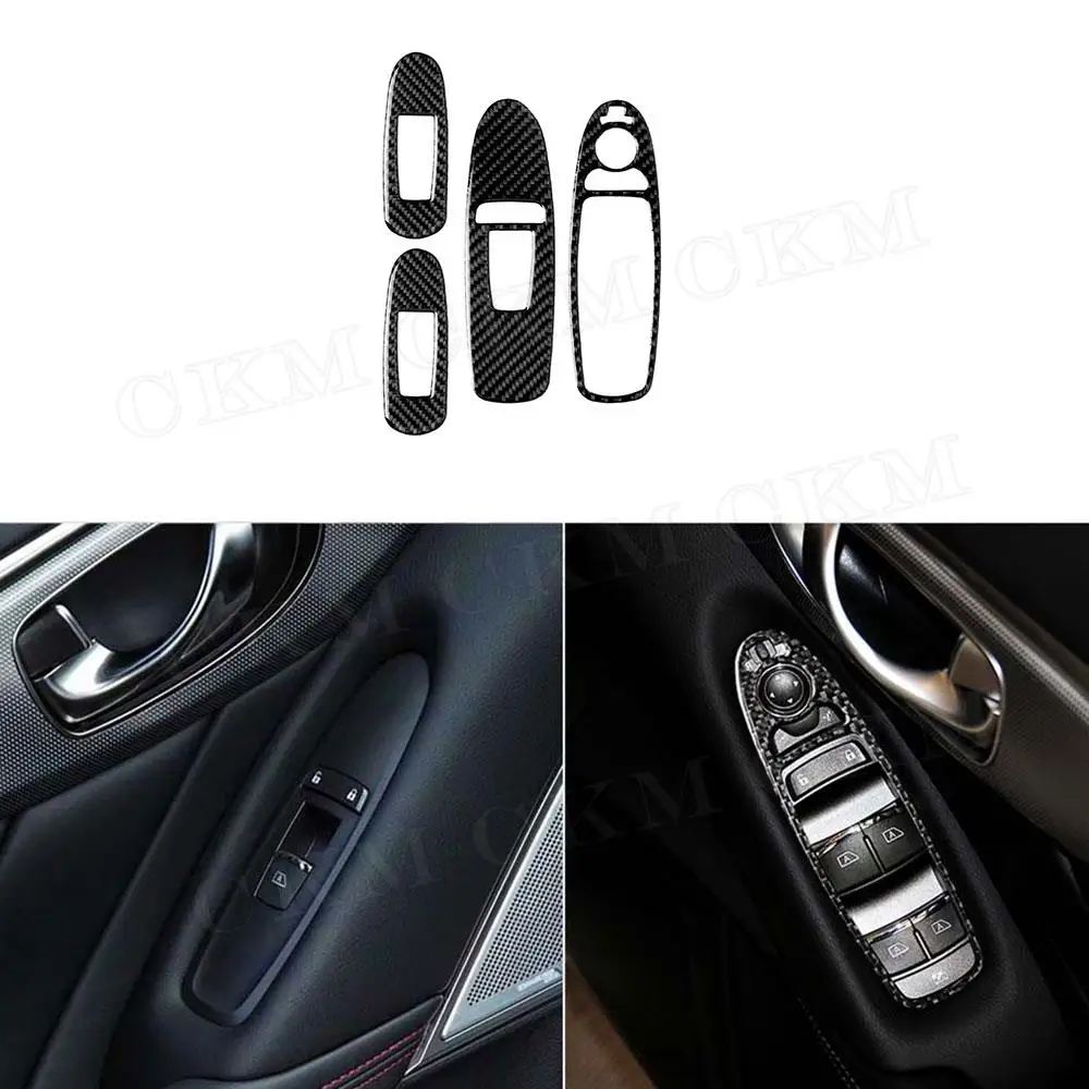 

Carbon Fiber RHD Car Interior Gear panel Body Kits Decoration Stickers For Infiniti Q50 Q60 2014-2020 Auto Car Styling