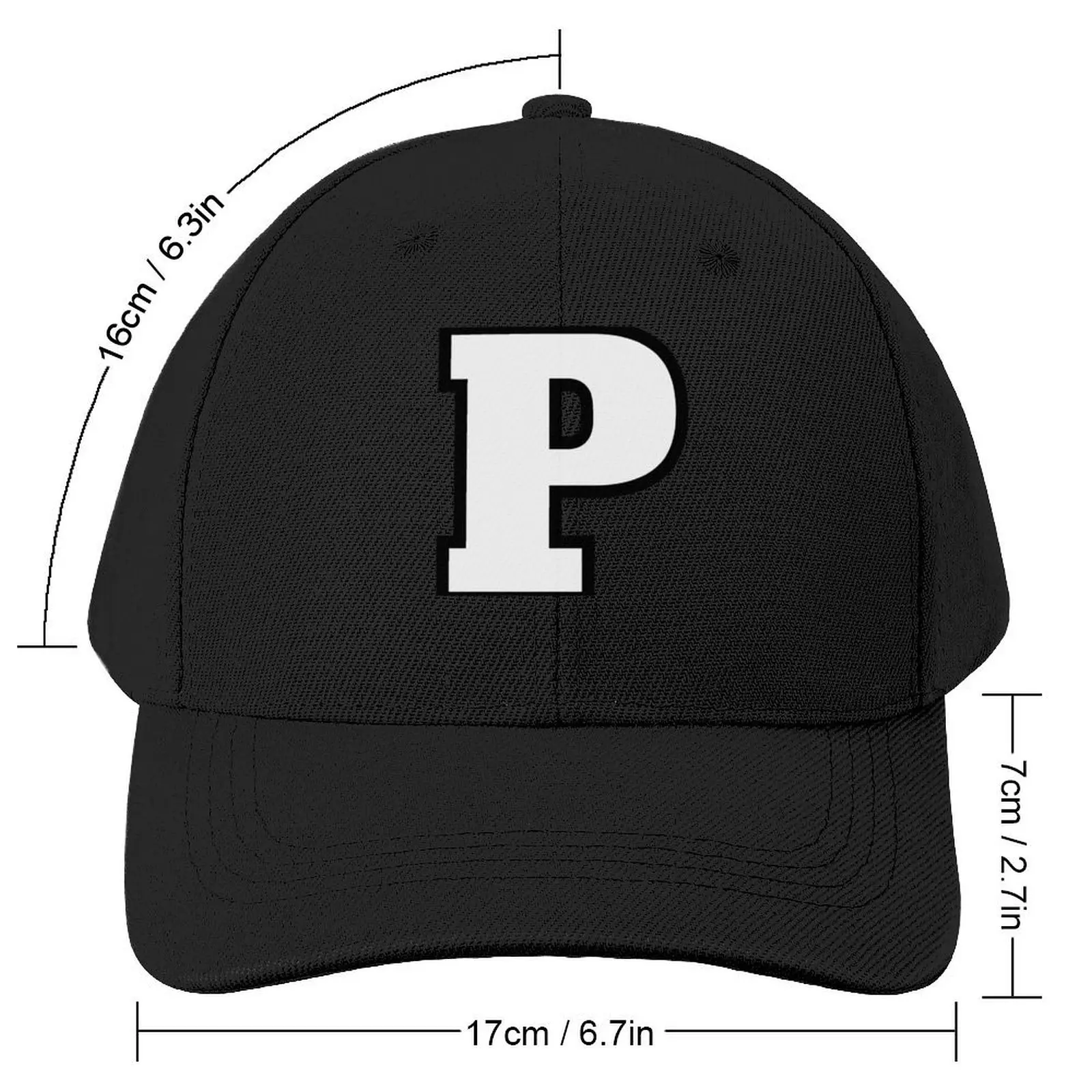 Alphabet Letter P Baseball Cap custom Hat Trucker Cap Beach Bag Hat Man For The Sun Trucker Hats For Men Women's