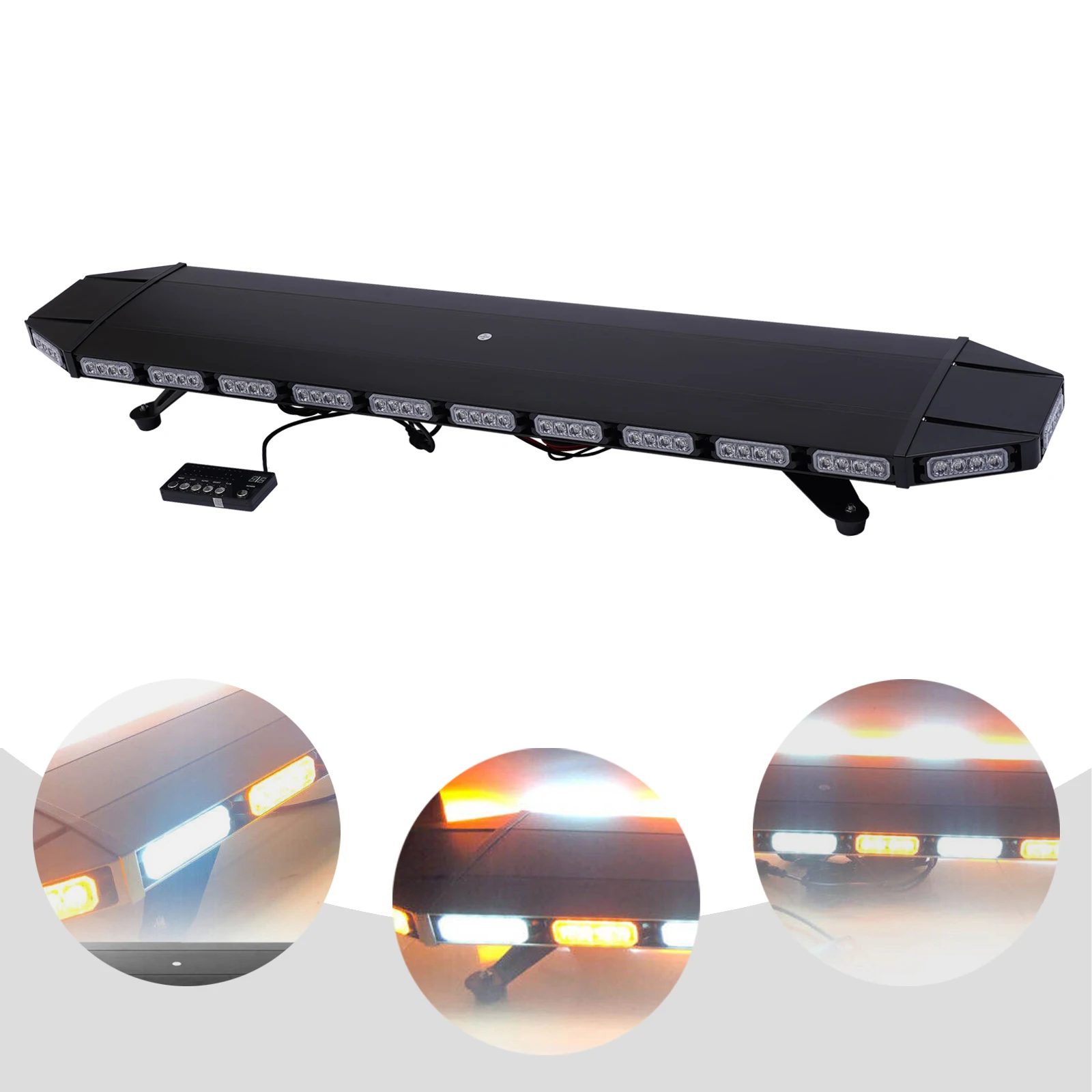 47-inch 104LED Strobe Flashing Light Emergency Beacon Warn Tow Truck Amber New