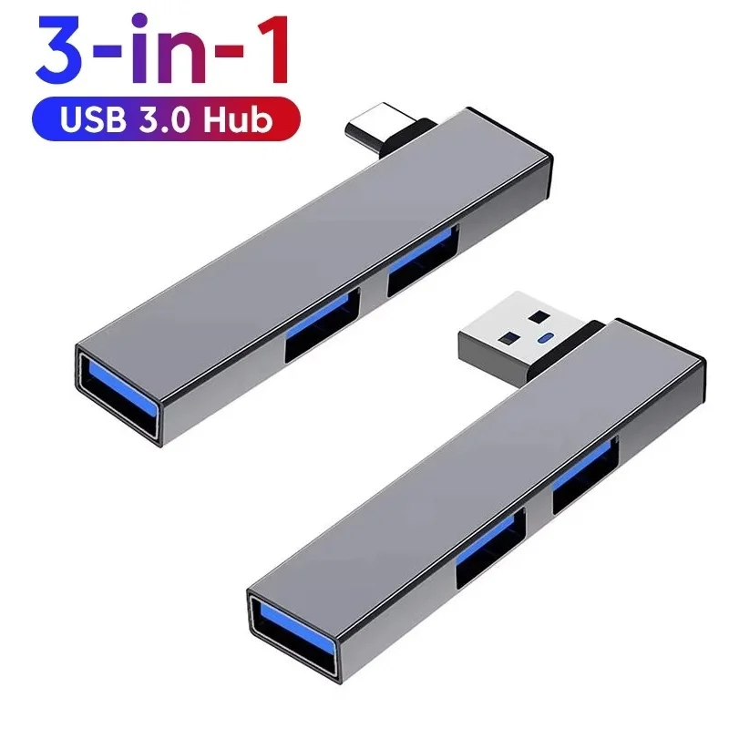 3 In 1 USB HUB OTG USB 3.0/Type-C 3.0 To 3 Port USB USB Splitter Hub Speed 5.0Gbps 3 Port Type C HUB Adapter For Macbook Laptops