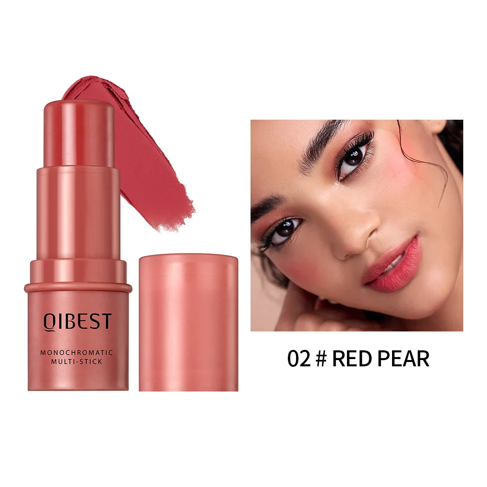 Smooth Blush Stick Naturally Saturated Long-Lasting Waterproof Natural Blush Brightening Skin Tone Expanding Color Blush Stick