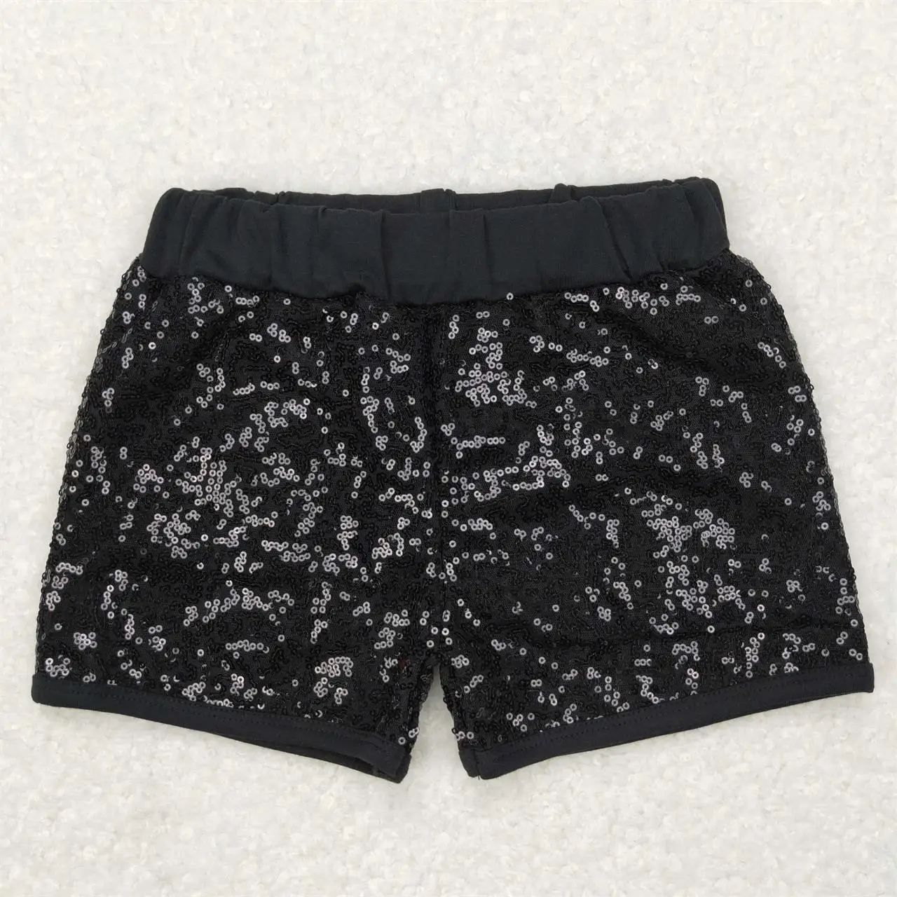 Wholesale Baby Girl Sequins Clothes Black Shorts Kids Boutique Children Toddler Clothing