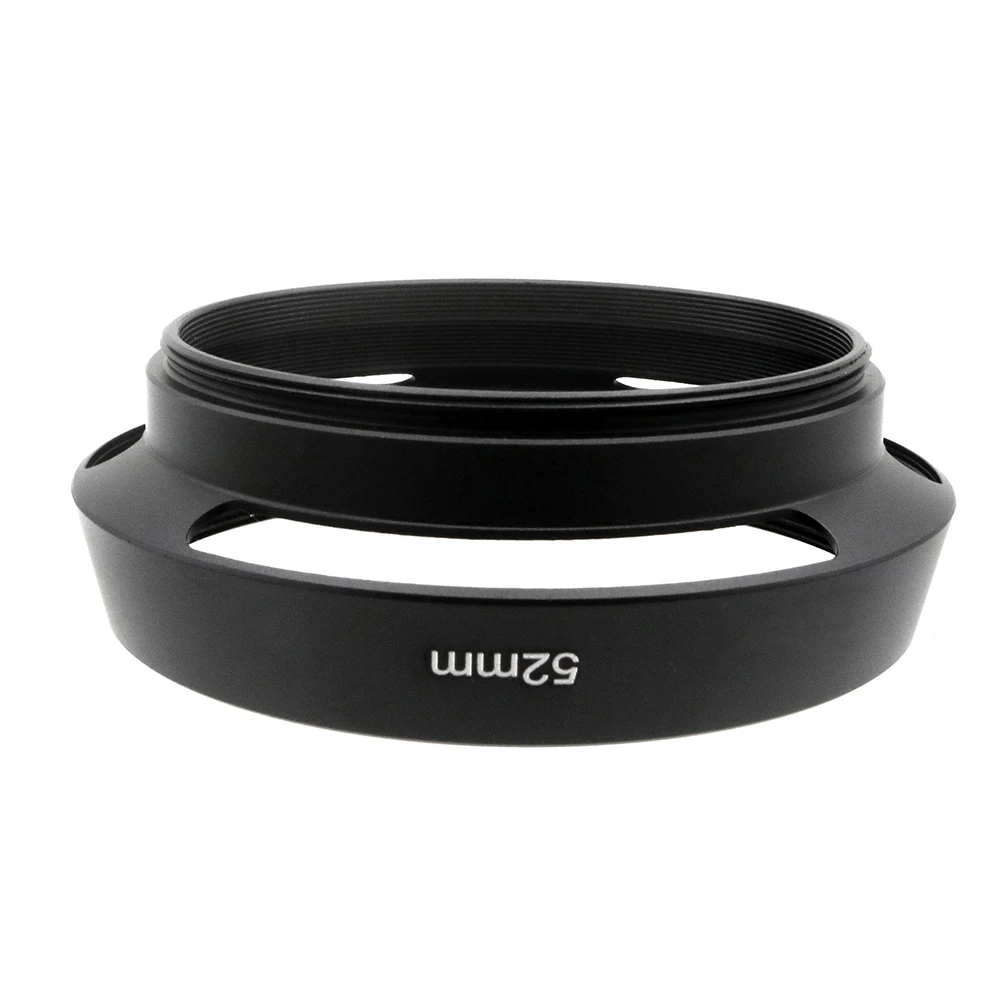 Camera Lens Hood Metal Vented 35/37/39/40.5/43/46/49/52/55/58/62/67/72/77/82mm Screw-in Protector